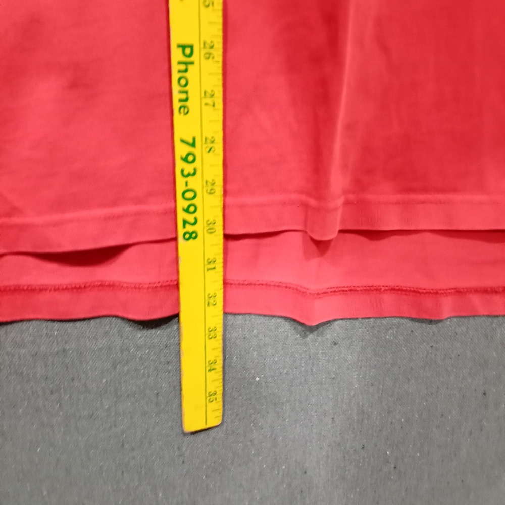 Orvis Mens XL Red Long Sleeve Polo Shirt Cotton Shooting Patches Outdoor Rugged - Picture 7 of 9